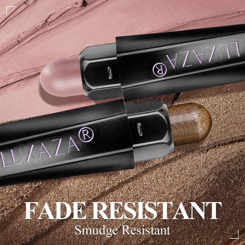 Neutral Eyeshadow Stick Makeup Set - 6PCS Brown Nude Metallic Shimmer & Matte Cream Eye Shadow | Halloween Makeup - Brown Canyon