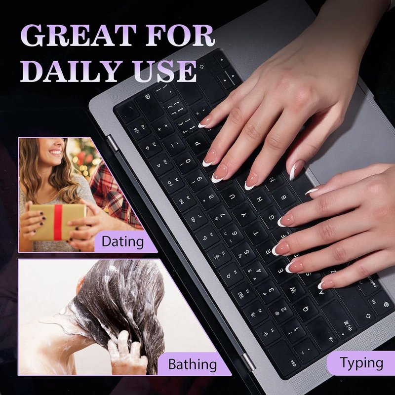 Adhesive Tabs for Press-On Nails - Ultra Thin, Waterproof 600PCS Double-Sided Jelly Stickers | 20 Sheets, 15 Sizes