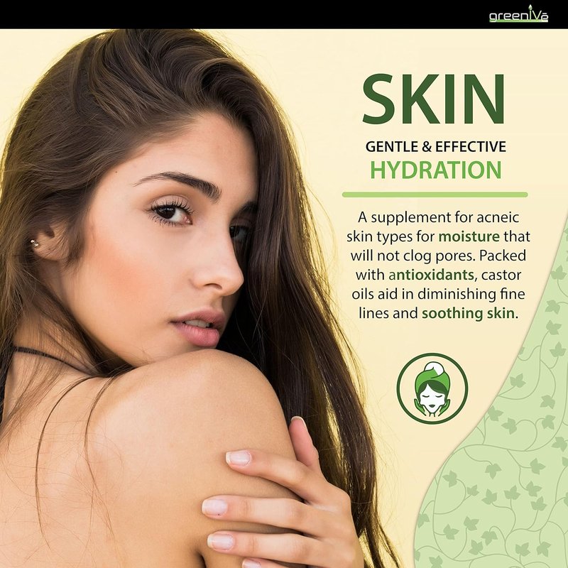 **100% Pure Castor Oil - Cold-Pressed & Hexane-Free | Hair, Eyebrows, Skin Moisturizer - 4 Fl Oz Glass Bottle**