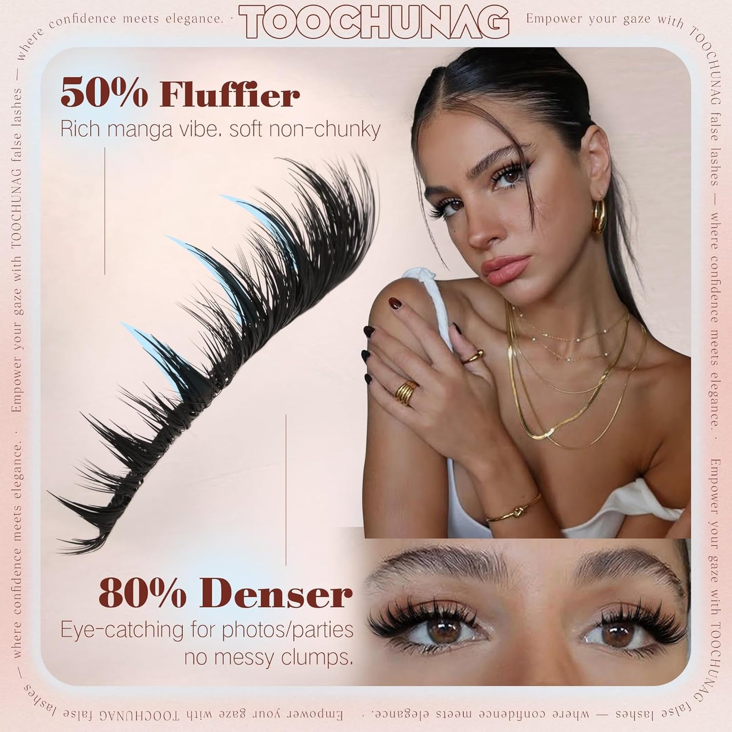 TOOCHUNAG Anime Lash Clusters 12-20mm Manga Eyelash Clusters Volume Cluster Eyelash Extensions D Curly Lashes Clusters DIY Lash Extensions Wispy Individual Lashes