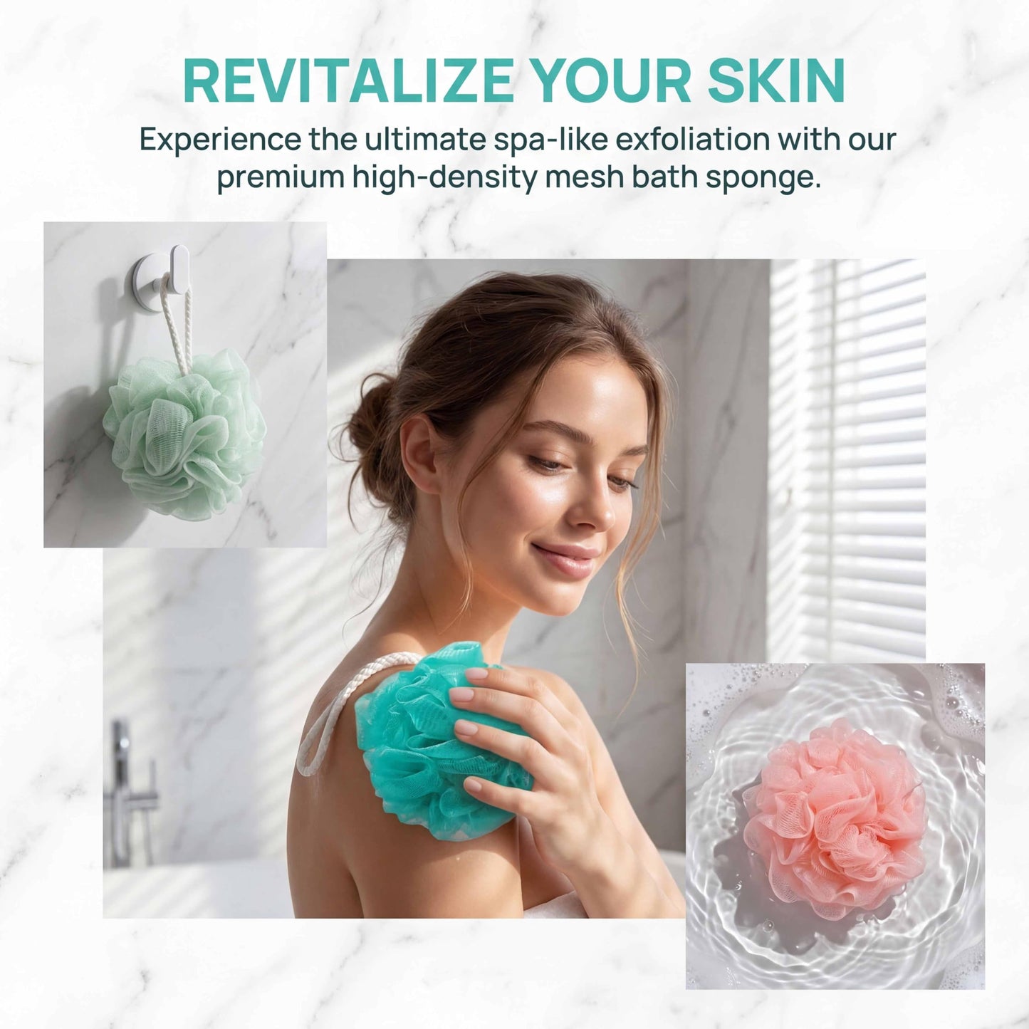Travel Size Loofah with Case - Mini Exfoliating Body Scrubber, Portable Bath Sponge for Shower, Compact Shower Pouf for Women Men, Lightweight Travel Essentials, (C)