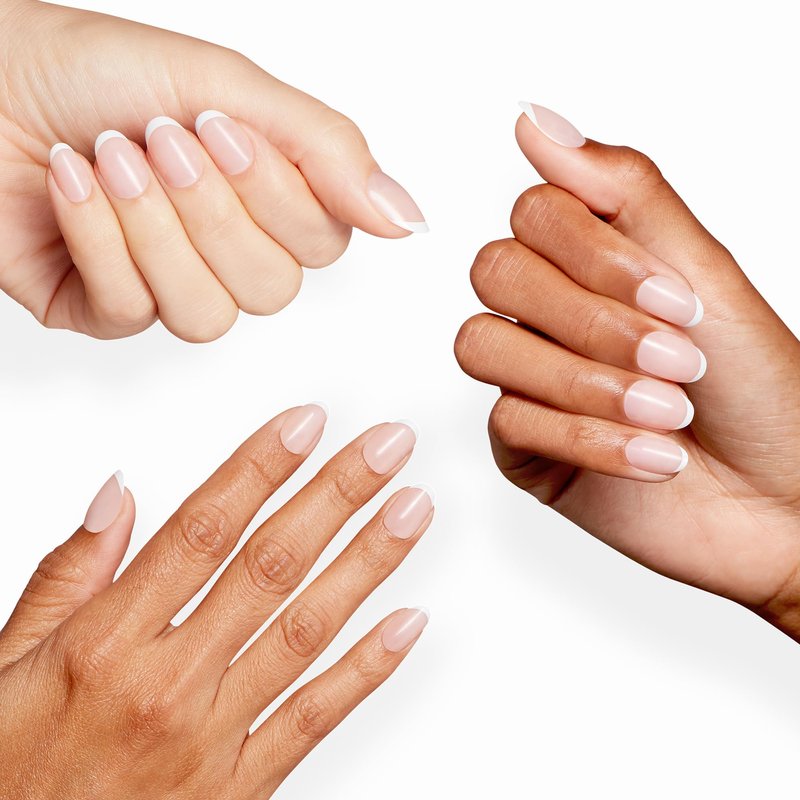 OPI Sticking Point Have Merci on Me | Short Round Opaque Neutral Pink French Tip Nail Art Instant No Glue Press On Nails | 30 Count with Adhesive Tabs | Damage-Free Wear | Spring 2026