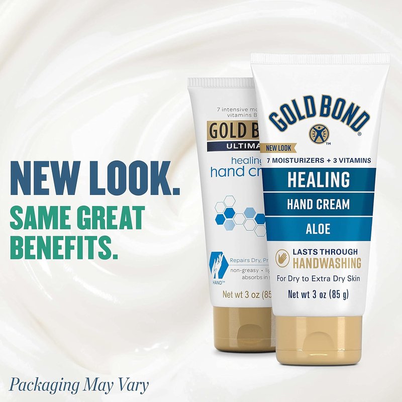 Gold Bond Hand Cream - Healing Moisture with Aloe for Dry Skin | 3 oz. (Pack of 2)