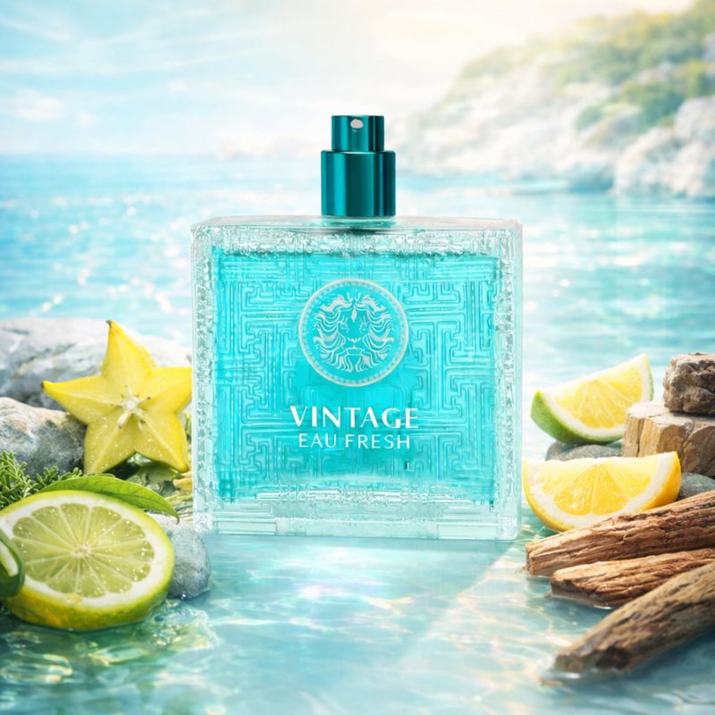 Sandora Fragrances Eau de Parfum for Men – Lemon, Bergamot, Cedar & Amber – Fresh, Aquatic, Elegant, Refined Scent, 3.4 fl oz / 100ml
