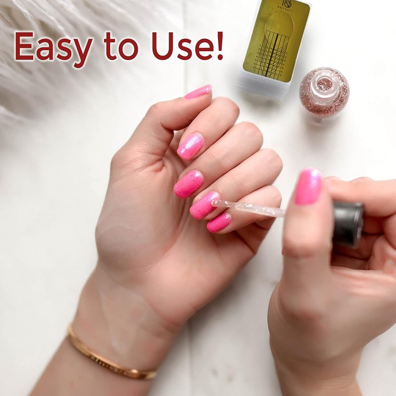 Nail Forms for Gel Builder - 100 Self-Adhesive Nail Extension Stickers | Acrylic & UV Gel Tip Sculpting Guide