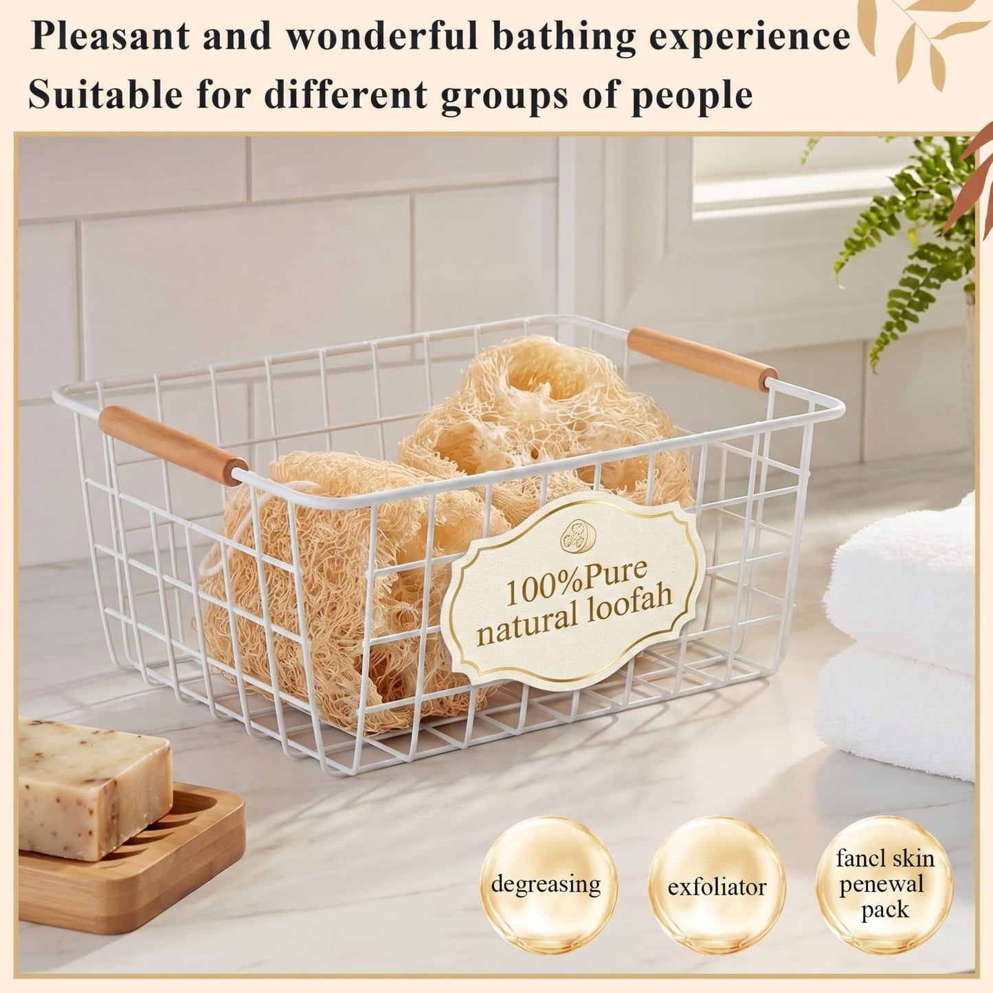 Acellegic 24 Pcs Mini Natural Loofah Sponges, 12 Pcs 2 Inch Single Wrapped Egyptian Loofah Bath Sponge with 12 Travel Pouches, Exfoliating Shower Scrubber for Body Face Skin Care & Kitchen Cleaning