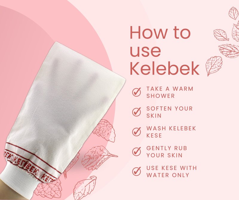 Set of 2 - Kelebek Premium Exfoliating Mitt | Deep Cleansing Bath Gloves for Women and Man | Natural Turkish Hammam Keesa for Body Scrub & Dead Skin Removal (Medium Texture)