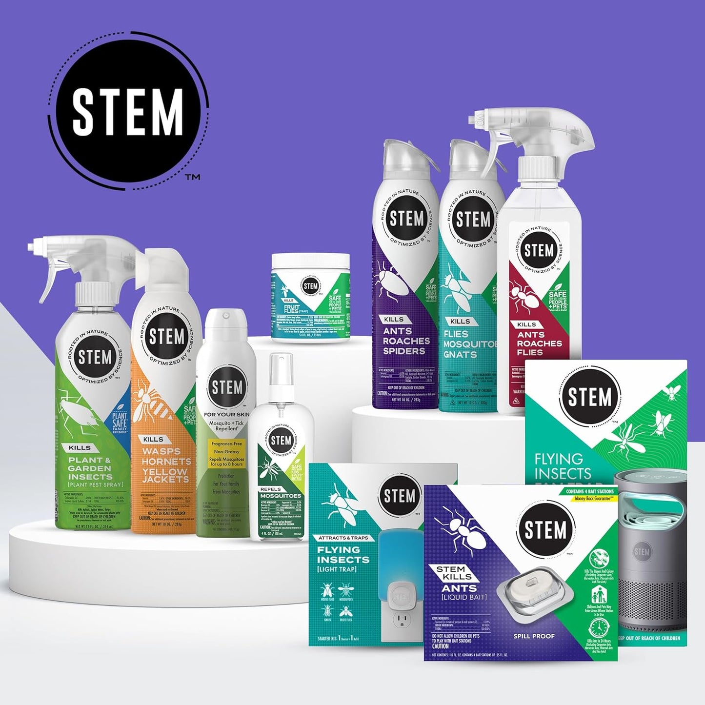 STEM Mosquito & Tick Repellent Spray - Fragrance-Free Picaridin Protection for Outdoor Use