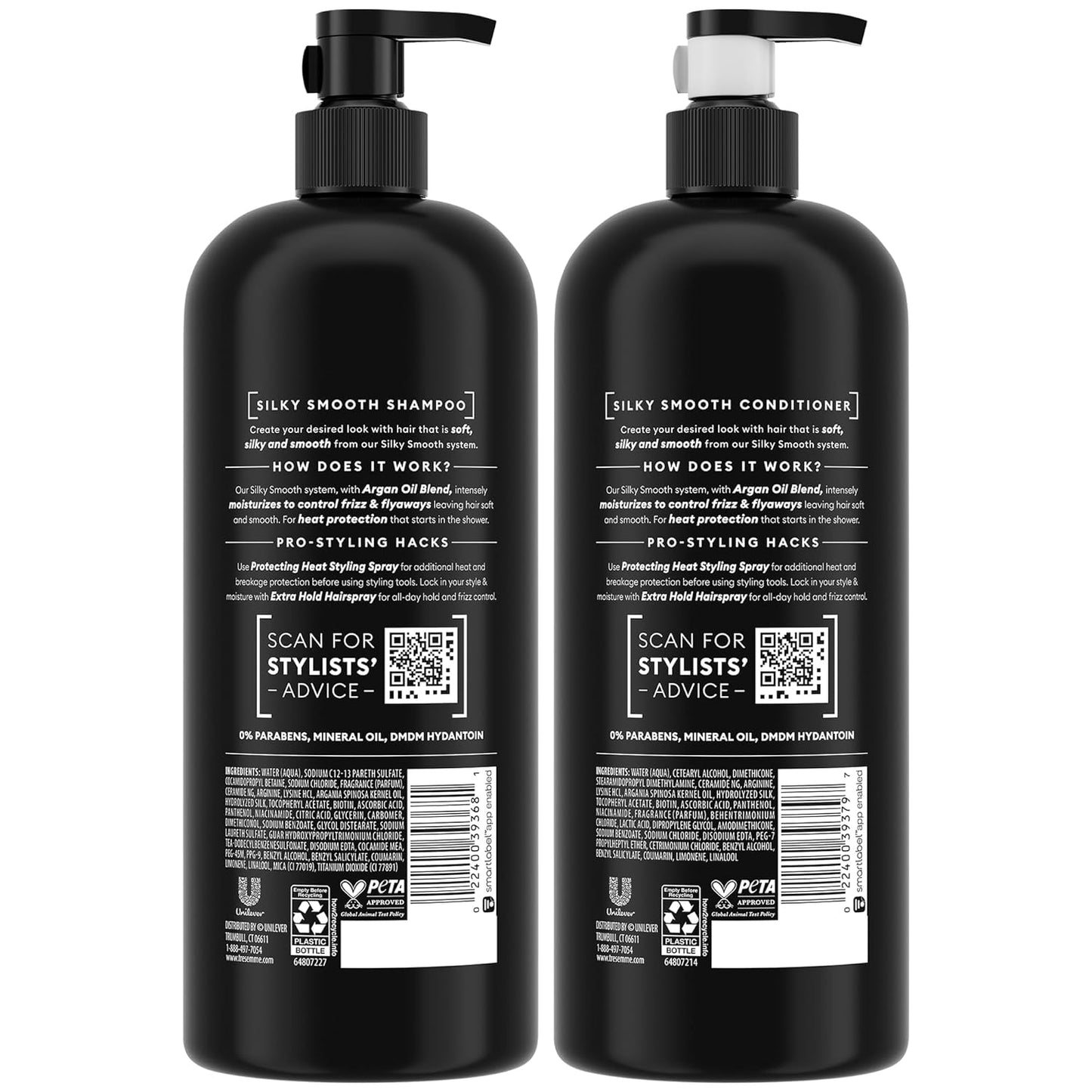 TRESemmé Shampoo & Conditioner Set - Silky & Smooth Hair Care with Keratin Repair Mask | 3 Piece Set