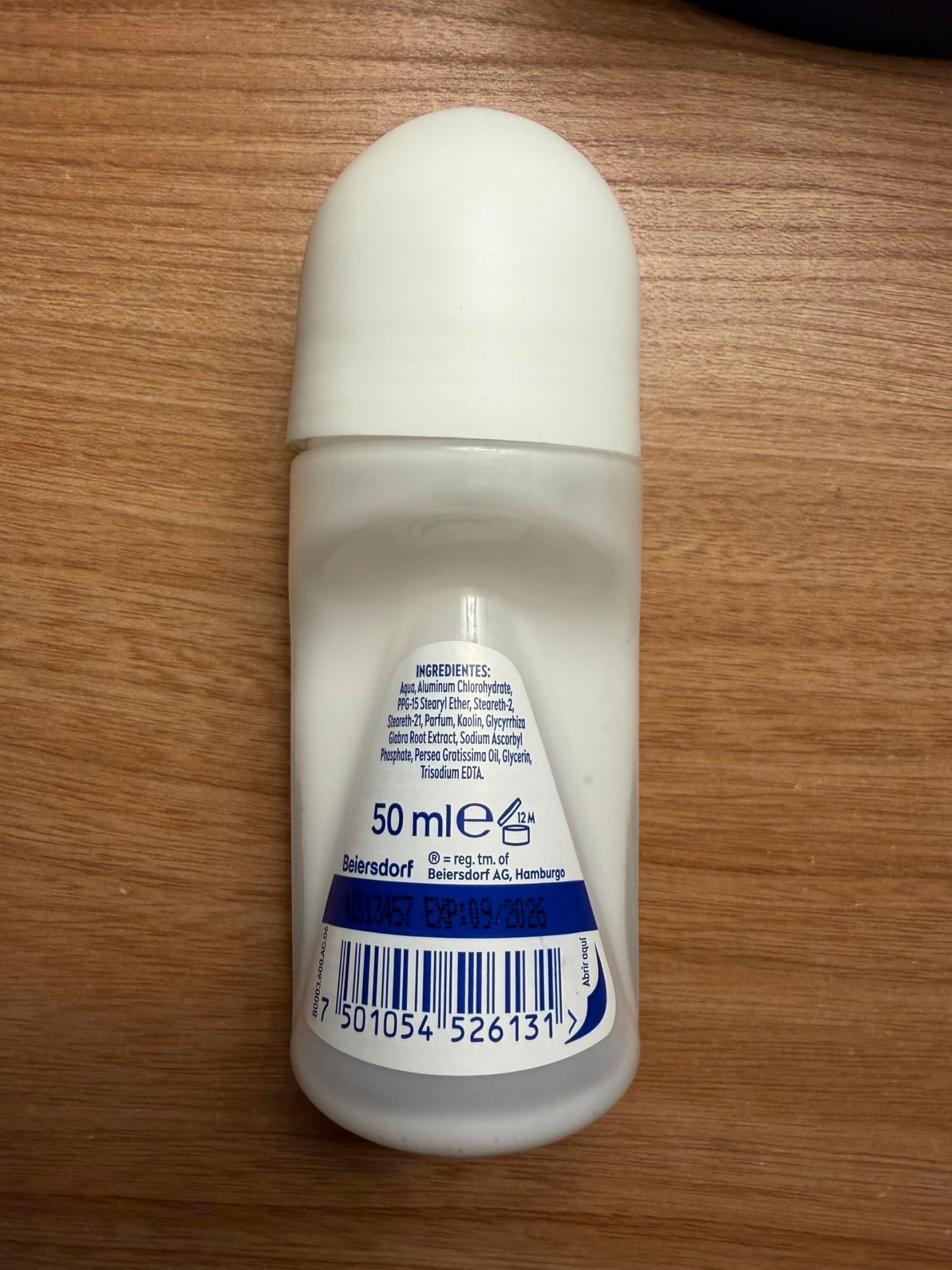 NIVEA Aclarado Tono Natural Efecto Satin Roll-On Deodorant 50ml (1.69 fl oz) – 72H Odor Protection, Avocado Oil & Vitamin C, Smooth Underarm Care, USA Version (English Label)