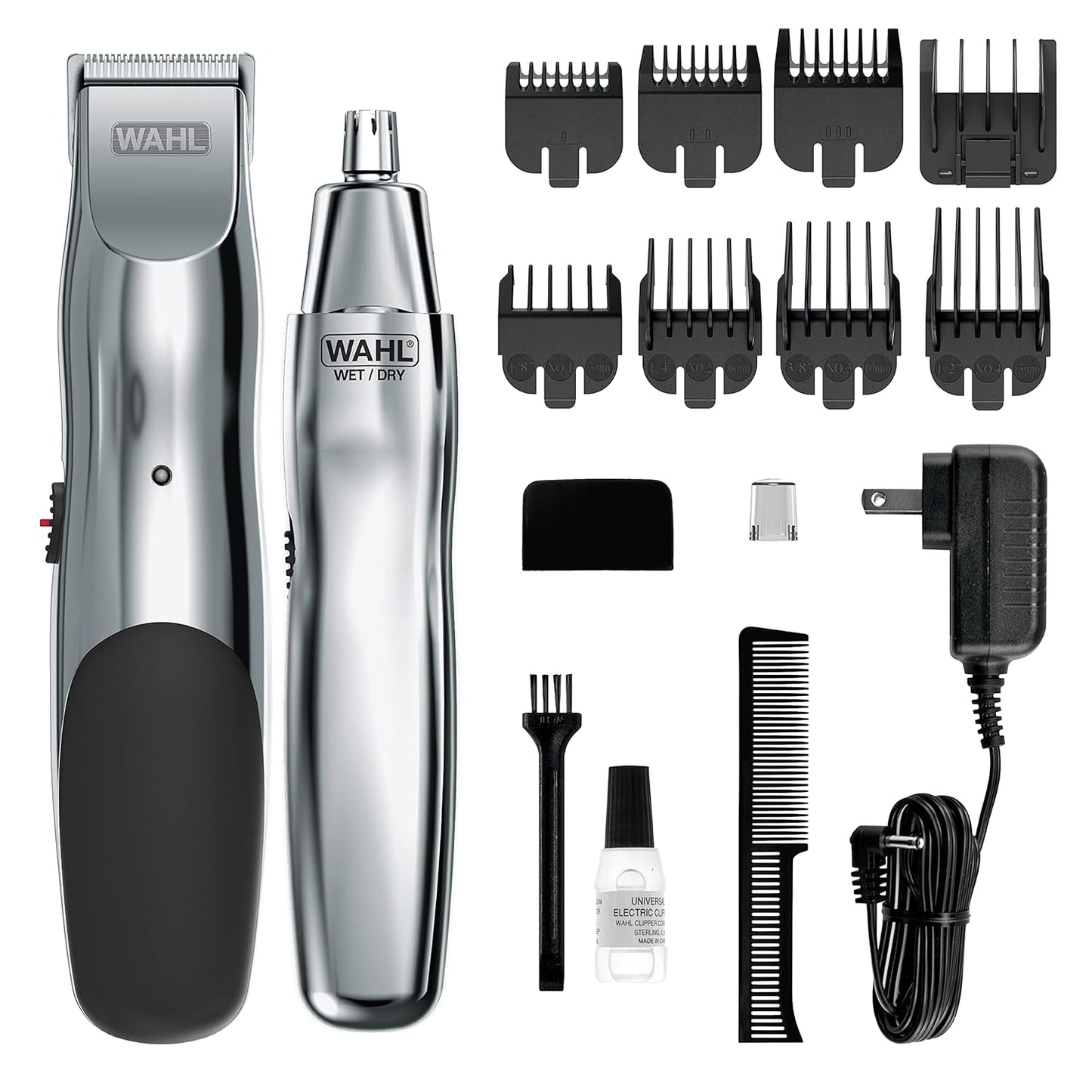 Wahl Rechargeable Beard Trimmer Kit - Mustache & Nose Hair Grooming | Model 5622v