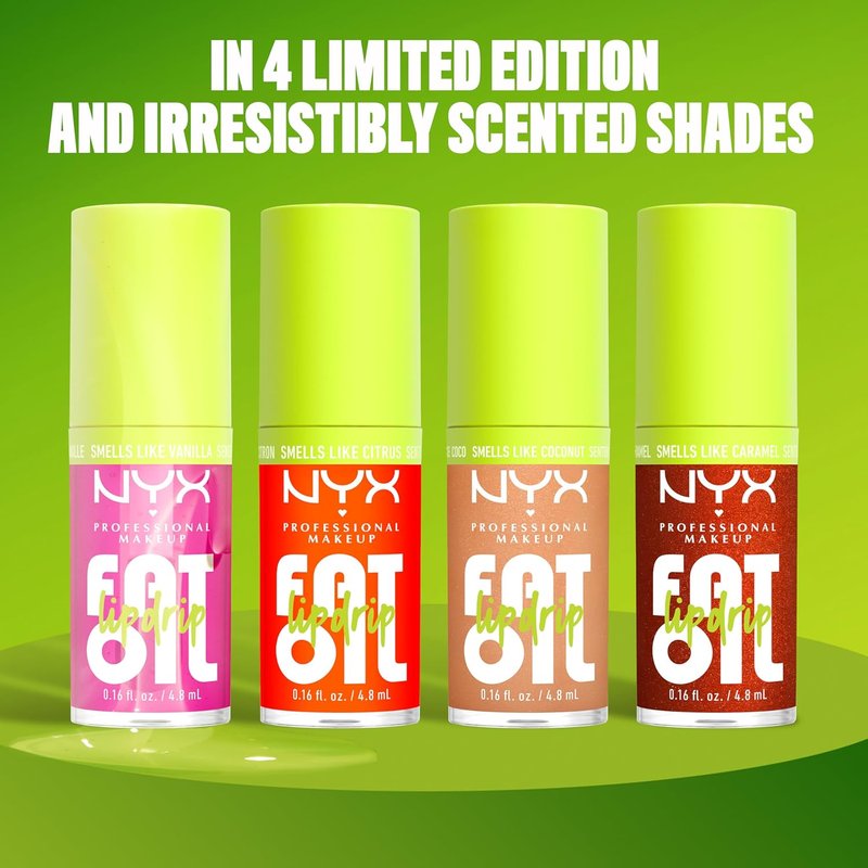 NYX PROFESSIONAL MAKEUP Fat Oil Lip Drip - Moisturizing Tinted Lip Oil Gloss, 12 HR Hydration | Caramelt Mami (Bronze)