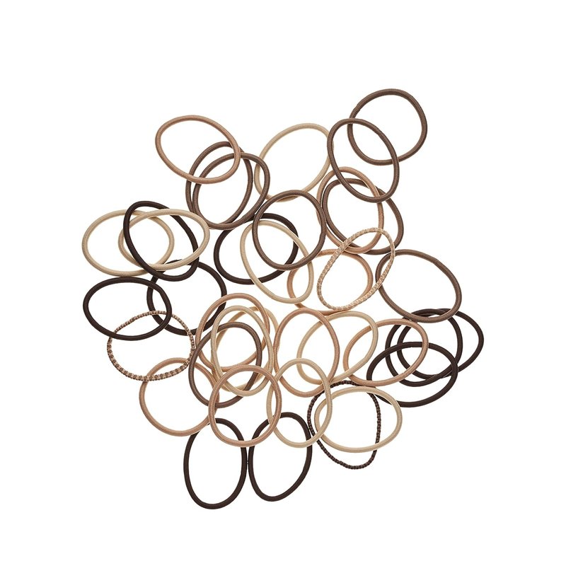 Goody Ouchless Hair Elastics - Tangle-Free Hold for Thick, Curly & Coily Hair | 37 Count, Blonde Ponytail Holders