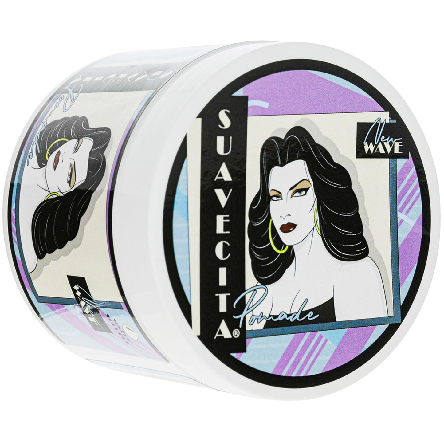Suavecita Pomade for Women 4 oz Can - Medium Hold, High Shine, Water Based, Wax Like Flake Free - All Day Hair Free Gel Hairstyles Easy to Wash Off - New Wave Edition