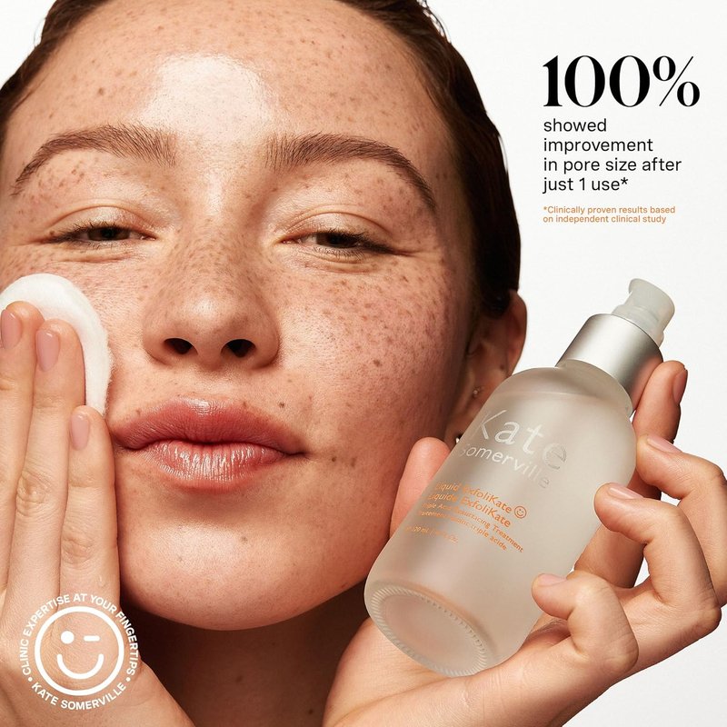 Kate Somerville Liquid ExfoliKate - Triple Acid Resurfacing Treatment | AHA Overnight Facial Exfoliator, 4 Fl Oz