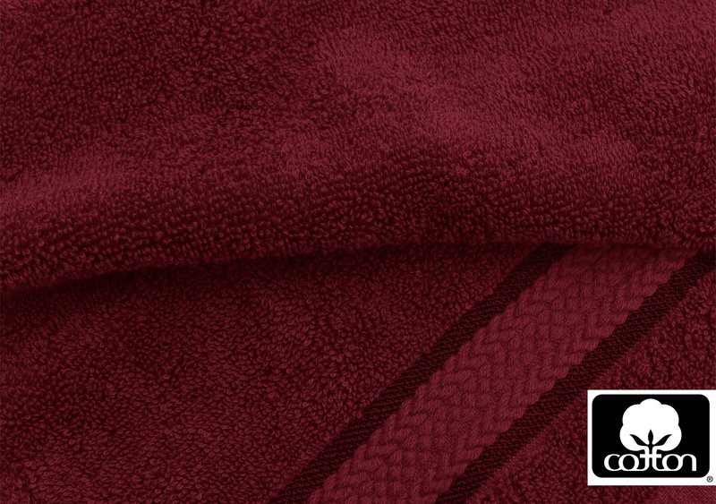 COTTON CRAFT Ultra Soft 6 Piece Towel Set - 2 Large Bath Towels, 2 Hand Towels, 2 Washcloths - Absorbent 580 GSM Quick Dry Everyday Luxury Hotel Bathroom Spa Gym Shower Pool - 100% Cotton - Burgundy