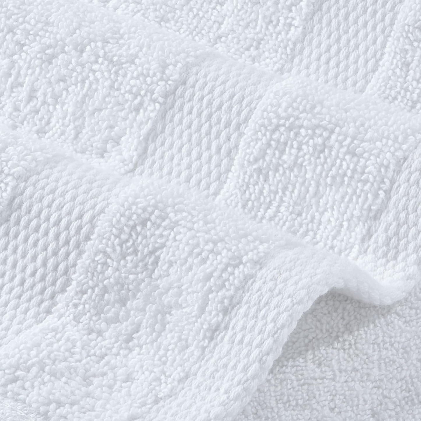 Wealuxe White Washcloths - 600 GSM 100% Ring-Spun Cotton, Highly Absorbent & Soft | 12 Pack, 12x12 Inches