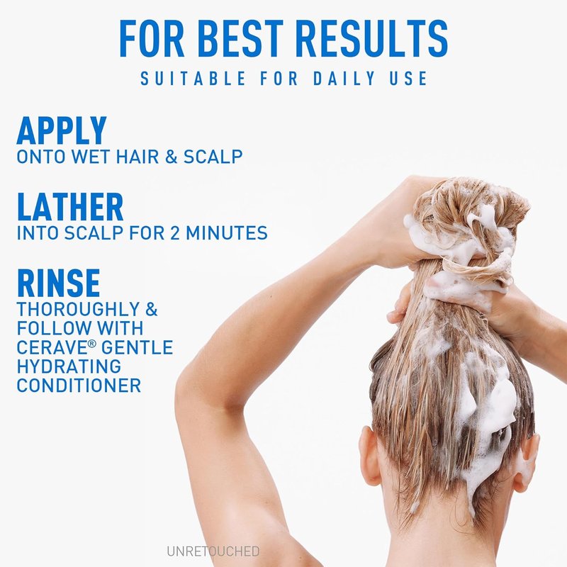 CeraVe Gentle Hydrating Shampoo - Soft, Healthy Hair With Ceramides & Niacinamide | 12 Oz (Pack of 2)