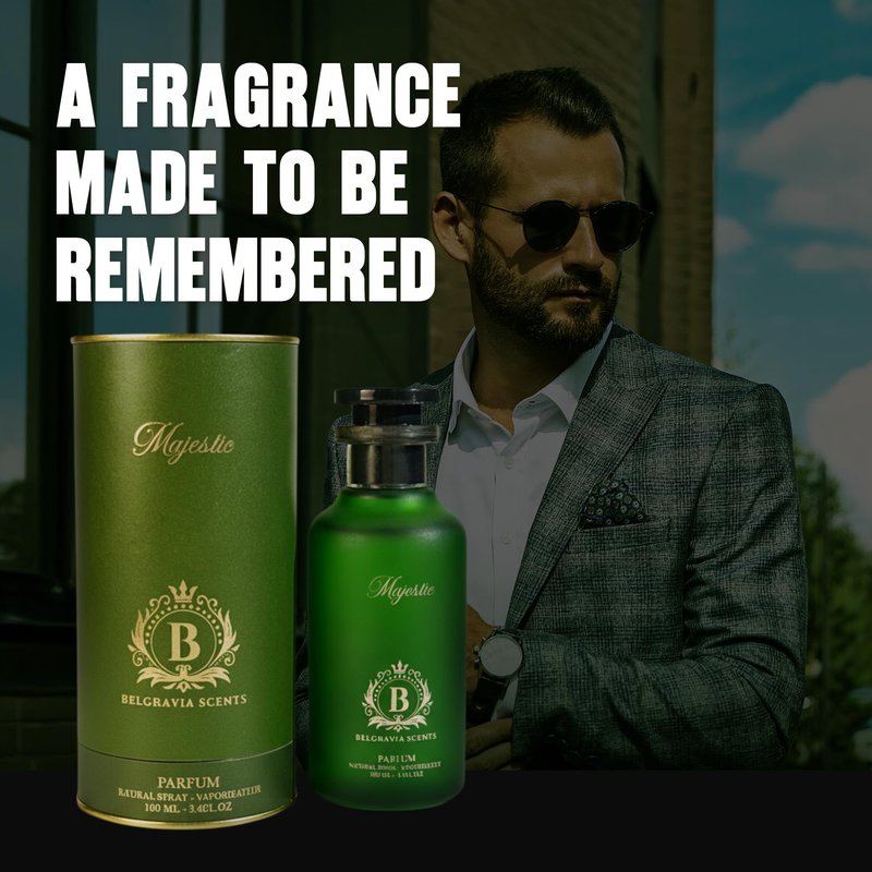 Belgravia Scents Majestic Unisex Eau De Parfum 100ml (3.4 oz) - Long-Lasting Fragrance For Men & Women Premium Oil-Based Vanilla & Agarwood Cologne With Musk & Sandalwood Luxury Arabian Perfume EDP