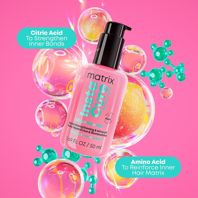 Matrix Instacure Build-A-Bond Oil - Professional Hair Repair for Severely Damaged Hair | 3.4 oz