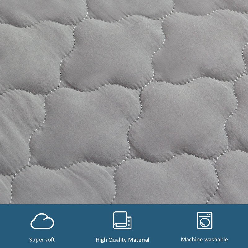 2-Piece Waterproof Massage Table Sheet Set, Extra Soft, Cushy, for Massage Tables, Includes Massage Fitted Sheet and Face Rest Cover, Grey