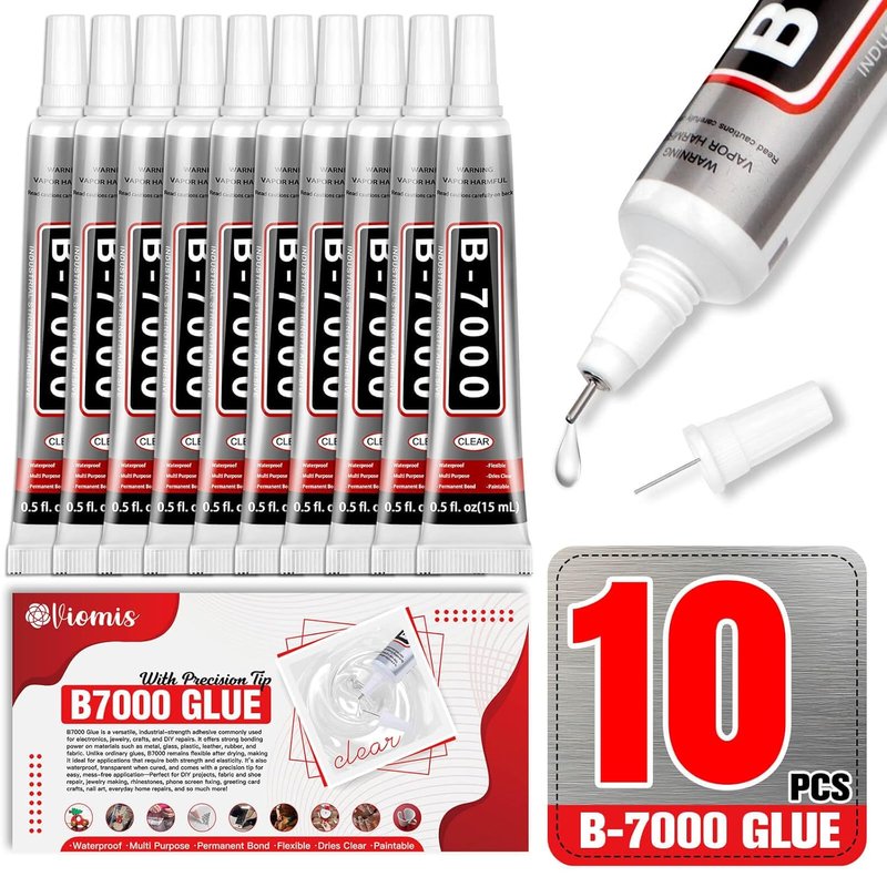 B7000 Glue - High Strength, Flexible Waterproof Adhesive | 15ml 10-Pack for Jewelry & Crafts