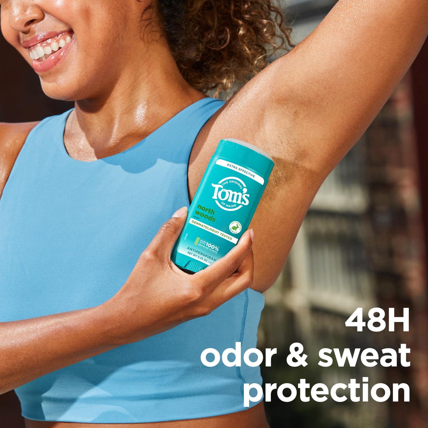 Tom’s of Maine North Woods Antiperspirant Deodorant for Men and Women,48 HR Odor & Sweat Protection,Patchouli and Lavender Scent,3.25 oz,(Pack of 4)