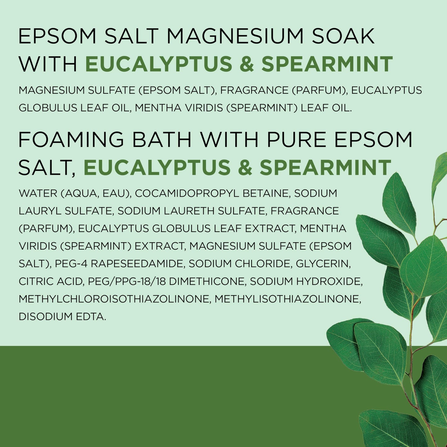 Dr Teal's Pure Epsom Salt Soak and Foaming Bath, Relax & Relief with Eucalyptus & Spearmint, Combo Pack