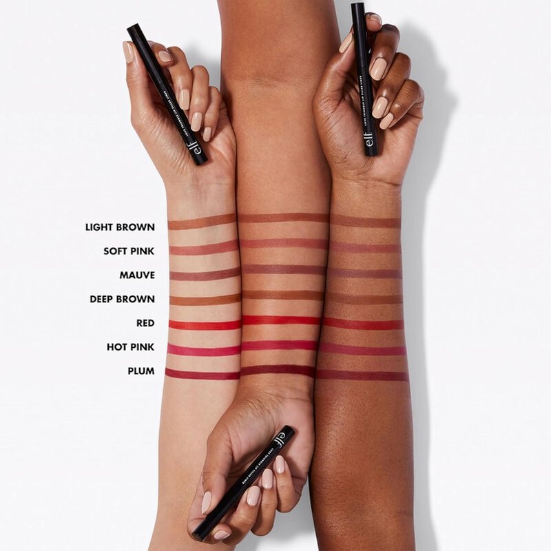 e.l.f. Love Triangle Lip Filler Liner - 2-in-1 Sculpting Lip Pencil | Long-Lasting Soft Pink Color, Vegan & Cruelty-Free