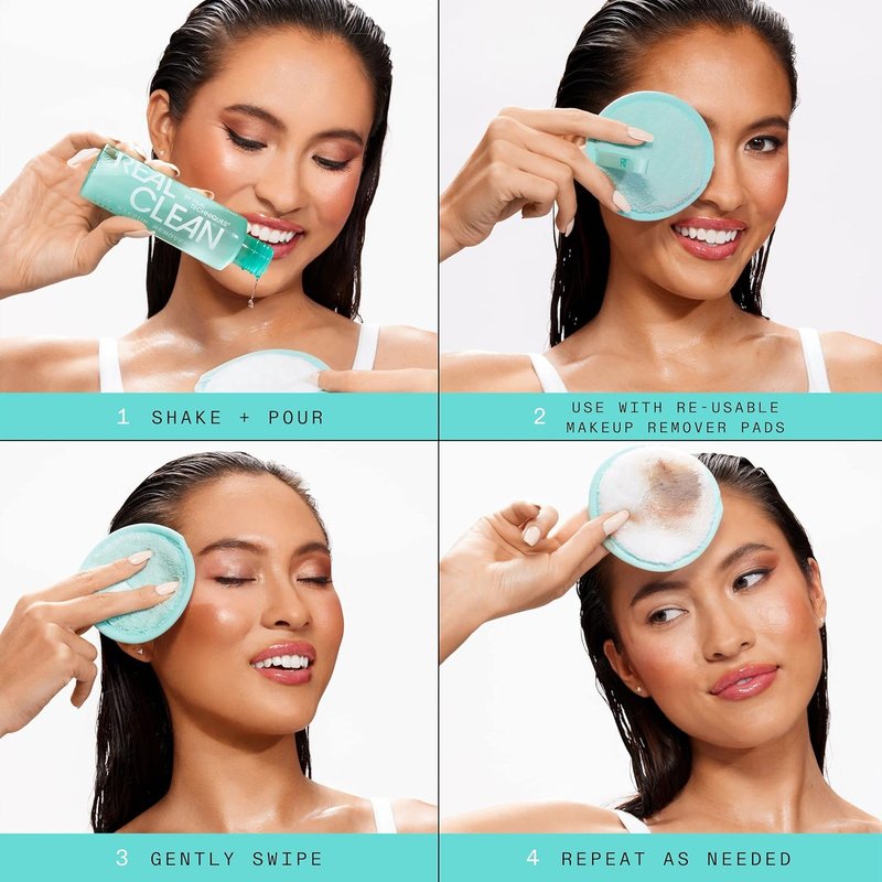 Real Techniques Eye Makeup Remover - Gentle Liquid with Hyaluronic Acid & Vitamin C | 4 fl. oz.