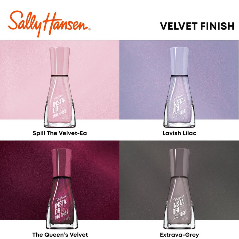 Sally Hansen Insta-Dri Nail Polish | Quick Dry, Long Lasting, Streak-Free Shine | Opaque, Creme | 67 Extrava-grey | Cool Gray Nail Color
