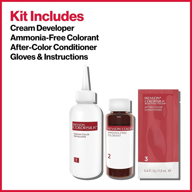 Revlon Colorsilk Permanent Hair Color - 100% Gray Coverage, Ammonia-Free | 11 Soft Black, 4.4 Oz
