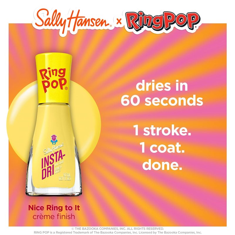 Sally Hansen Insta-Dri® Yellow Nail Polish - Quick Dry, Long Lasting & Streak-Free Shine | Vibrant Color