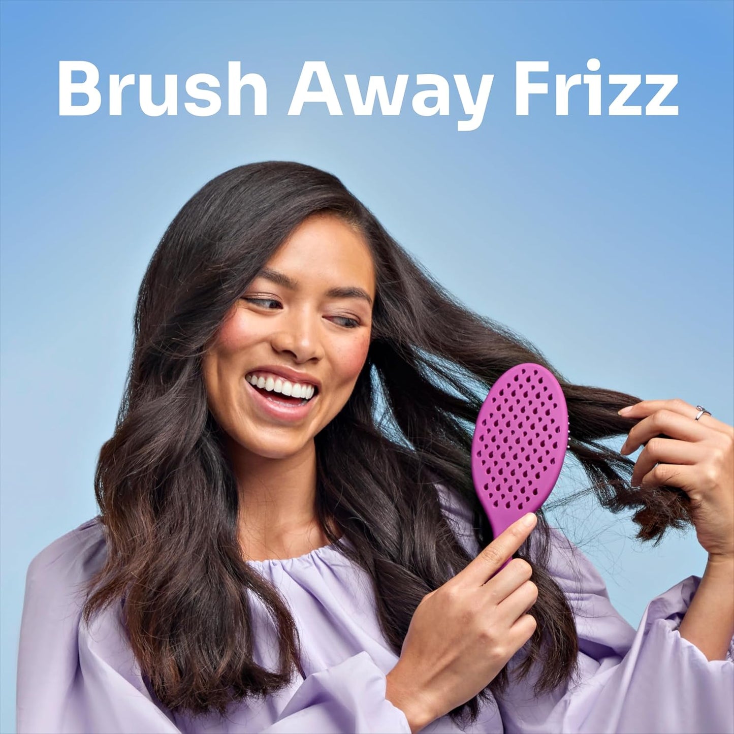 Wet Brush Frizz-Free Detangler Brush - Ionic Technology for Smooth, Frizz Control | Purple, All Hair Types