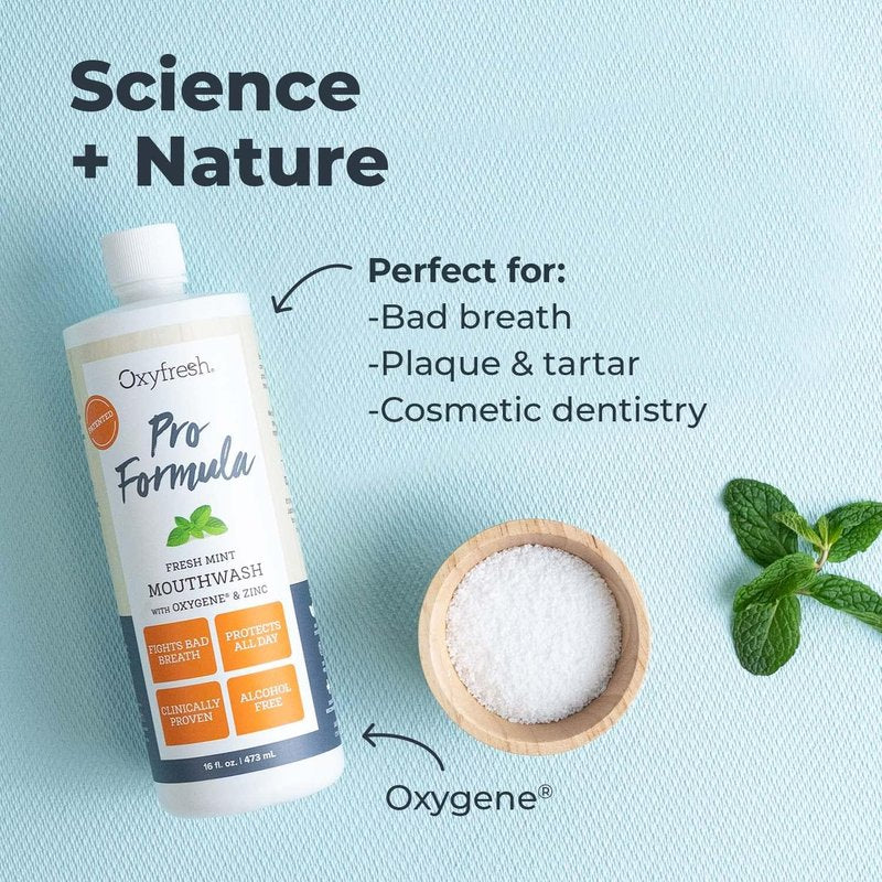 Oxyfresh Pro Formula Mouthwash - Fresh Mint Zinc Mouthrinse for Healthy Gums & Fresh Breath | 1 Gallon