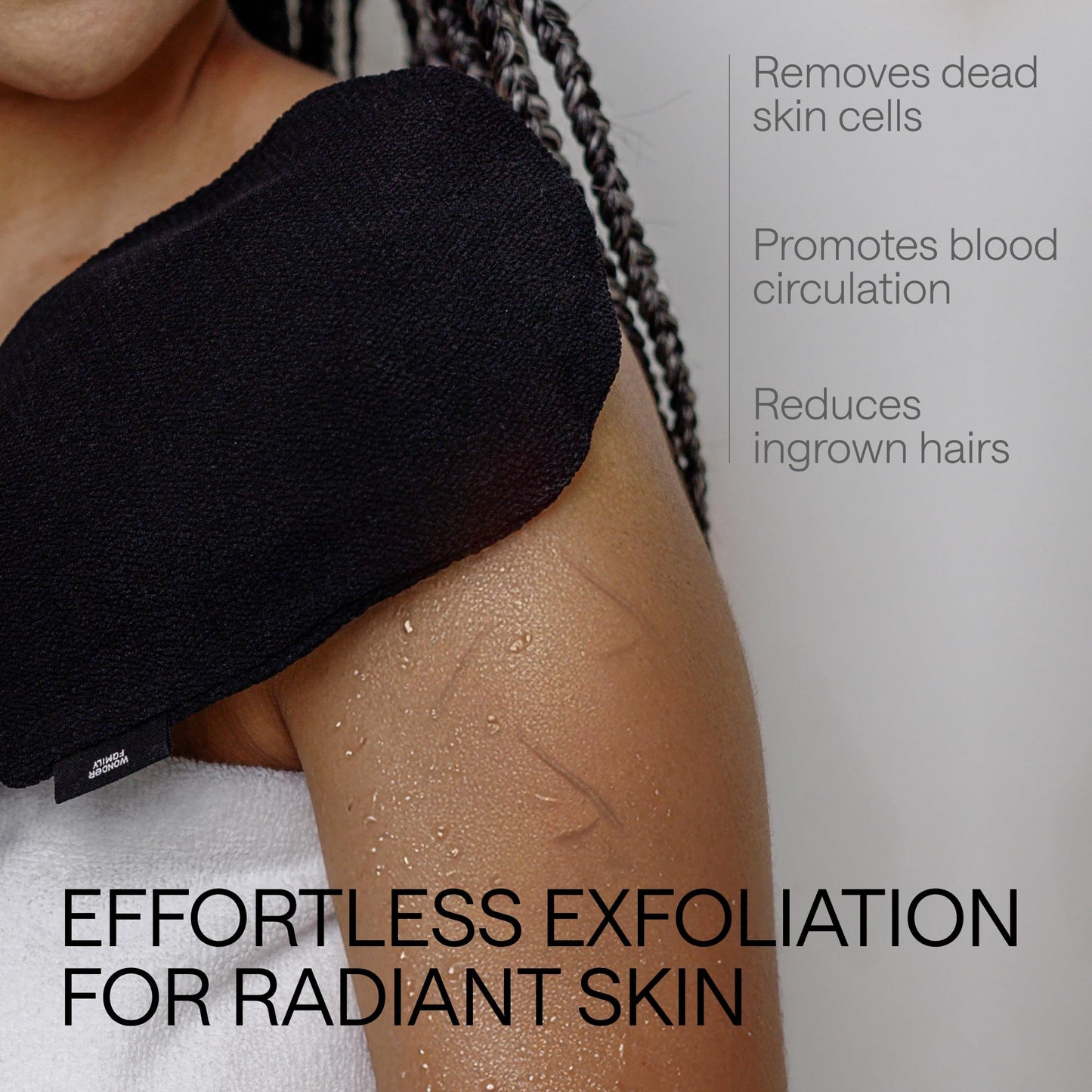 Korean Exfoliating Glove for Shower – Deep Body Scrubber & Face Exfoliator – Shower Gloves – Tan Remover Washcloth, Smooth Skin & Body Exfoliating Mitt – Loofah Wash Cloth Alternative
