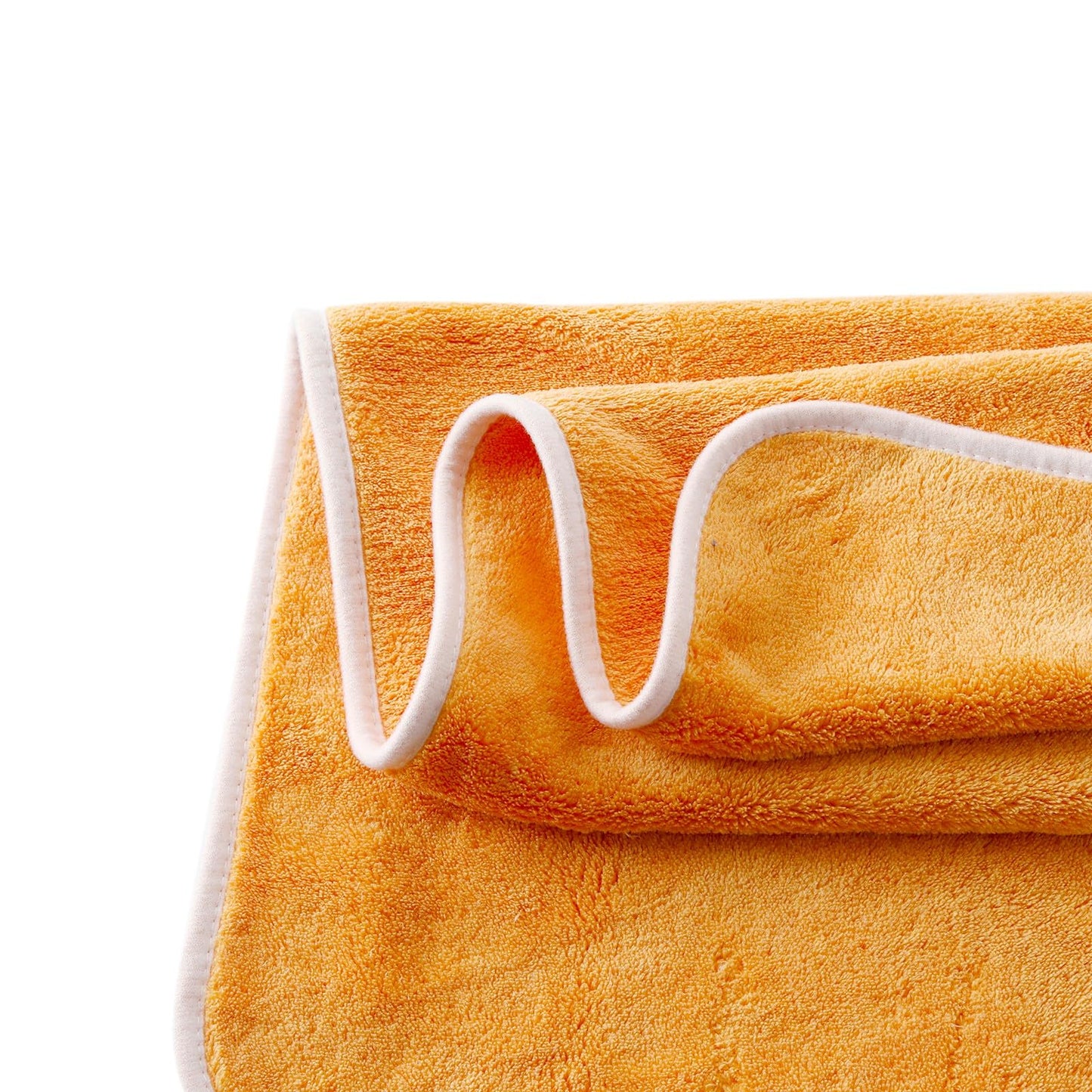 Adwize Microfiber Hand Towels, 14" x30", Set of 5, Highly Absorbent Towels, with Hanging Loop, Fluffy, Orange
