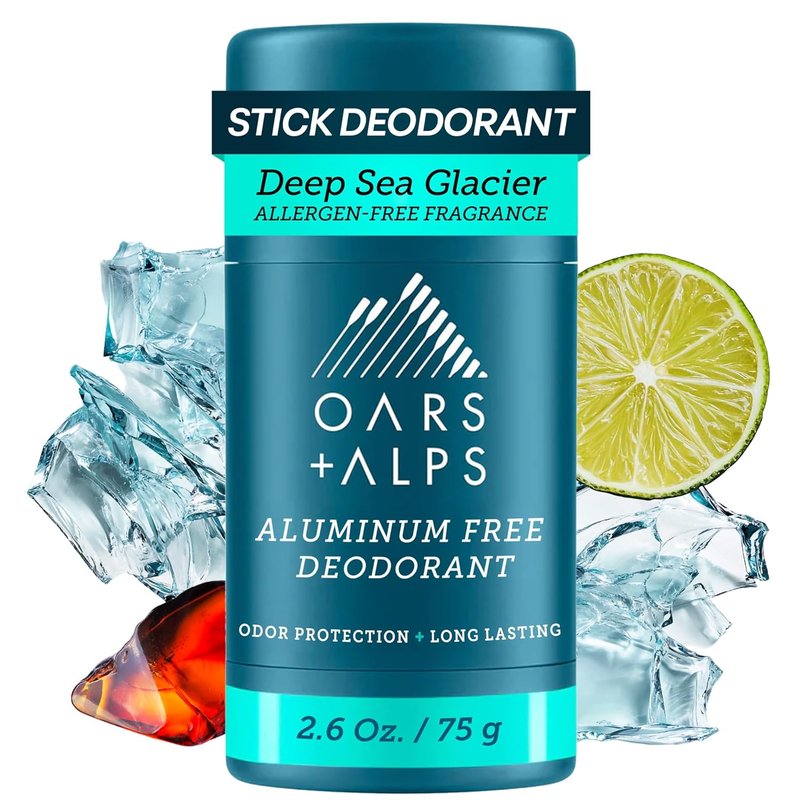 Aluminum-Free Deodorant for Men - Long Lasting Odor Protection | Deep Sea Glacier, 2.6oz