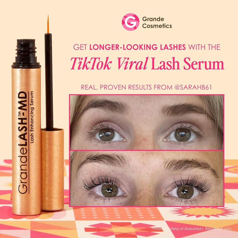 Grande Cosmetics Lash & Brow Care System - Multi-Step Enhancer for Longer, Fuller Lashes & Brows
