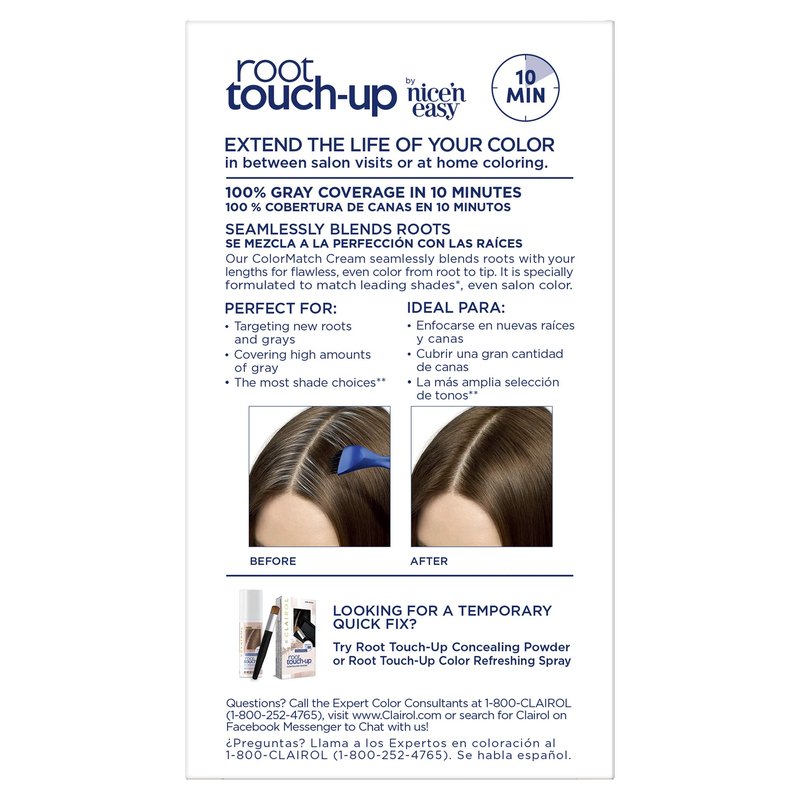 Clairol Root Touch-Up by Nice'n Easy Permanent Hair Dye, 5 Medium Brown Hair Color, Pack of 1