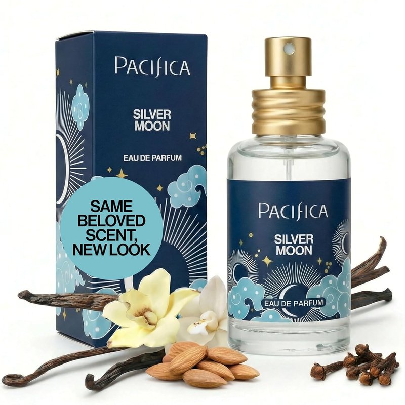 Pacifica Silver Moon Perfume - Long-Lasting Warm Vanilla & Almond Fragrance for Women | 1oz, Vegan & Cruelty-Free