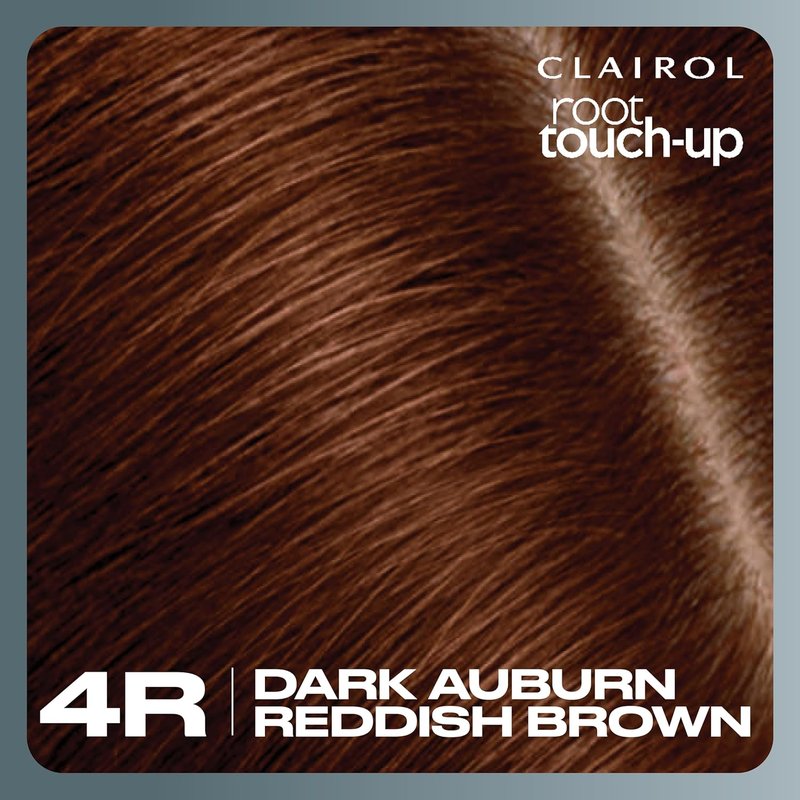 Clairol Root Touch-Up Permanent Hair Dye - 100% Gray Coverage, Dark Auburn/Reddish Brown | Easy Brush Application | Single Pack