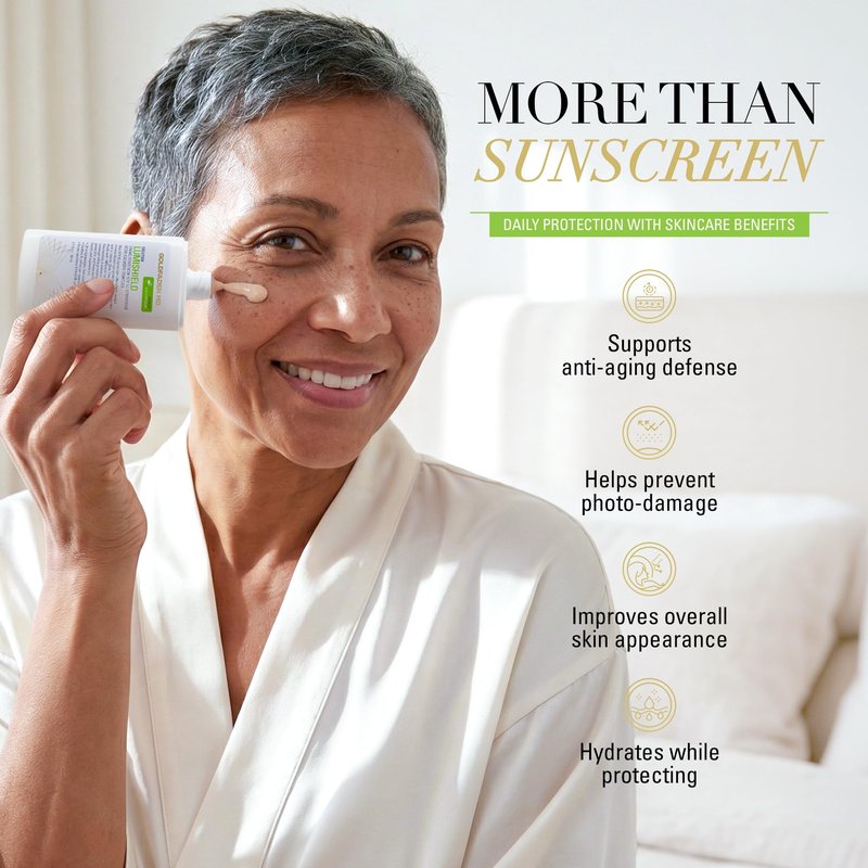 Goldfaden MD LumiShield SPF 50 Mineral Sunscreen - Zinc Oxide, Niacinamide & Vitamin C, Hydrating, No White Cast, 1.7 oz