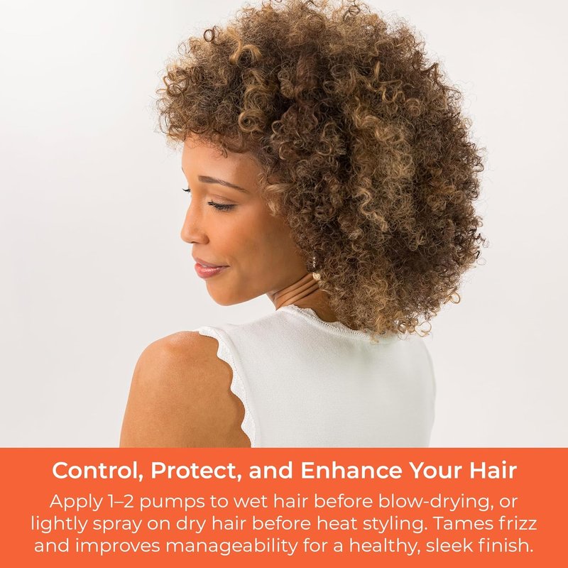 CIBU Curl + Coil Thermal Shine Spray - Heat Protectant for Hair | Prevents Damage from Blow Drying & Styling | 8 oz