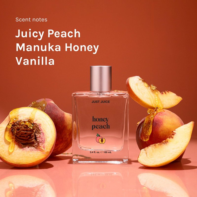 Just Juice Honey Peach - Fruity Vanilla Perfume for Women and Men - Sweet, Juicy Perfume with Clementine, Peach, Honey, Vanilla Notes - 3.4 oz