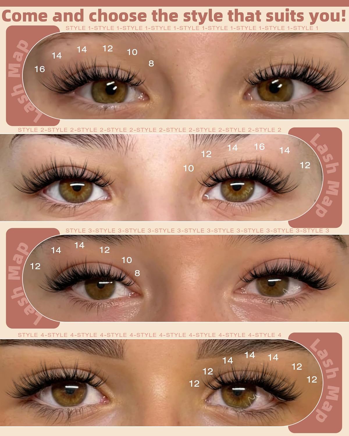 Zanlufly Spider Lash Clusters - Natural Wispy Eyelash Extensions | Light & Fluffy 8-16mm D Curly Lashes