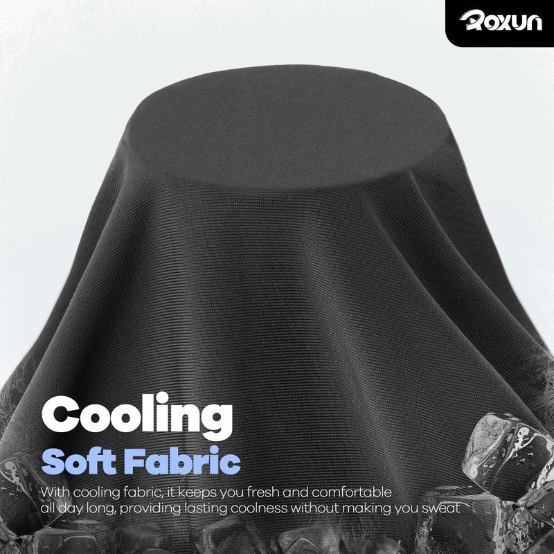 ROXUN Balaclava Cycling Face Mask, Summer Cooling Ice Silk Mesh Moto Sun Protection Ski for Men Women Black