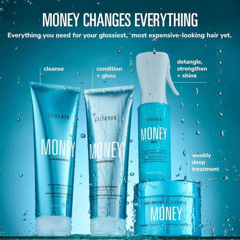 COLOR WOW Money Laundering Glossing Conditioner, Hair Glaze & Anti-Frizz Formula, Locks Moisture, Amplifies Hair Shine & Smoothing, 8.4 fl oz