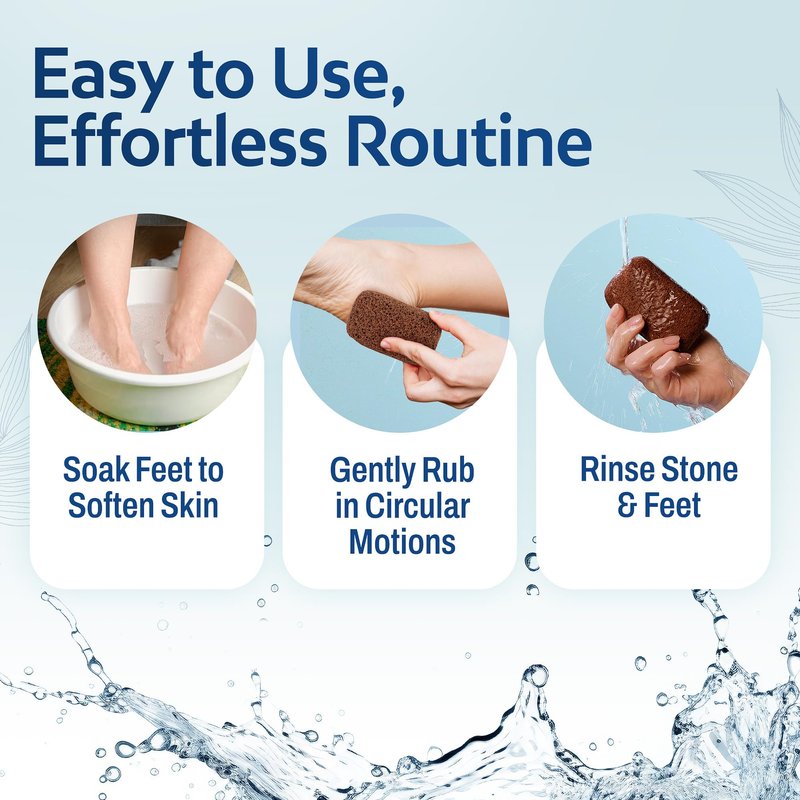 Hartfelt Magic Pumice Stone for Feet Callus Removal | Easy to Use Foot Scrubbing Stone for Removing Dead Skin from Heels, Toes, and Feet | Chemical-Free Foot Exfoliator - Pedicure Essential