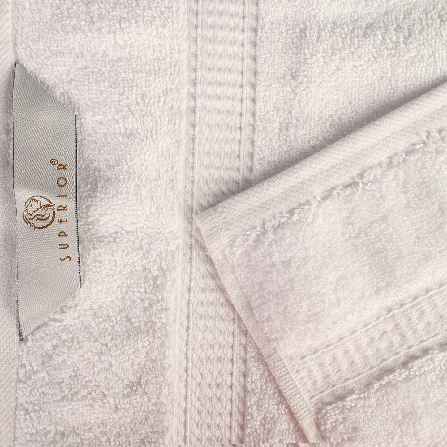 SUPERIOR Egyptian Cotton Pile 8 Piece Towel Set, Includes 2 Bath, 2 Hand, 4 Face Towels/Washcloths, Ultra Soft Luxury Towels, Thick Plush Essentials, Guest Bath, Spa, Hotel Bathroom, Cream